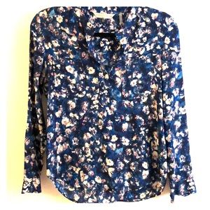 Rebecca Taylor Blue Floral Blouse 2